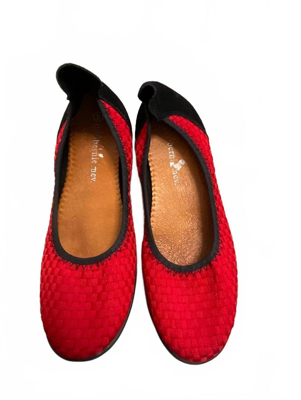 Red And Black Ballet Flats